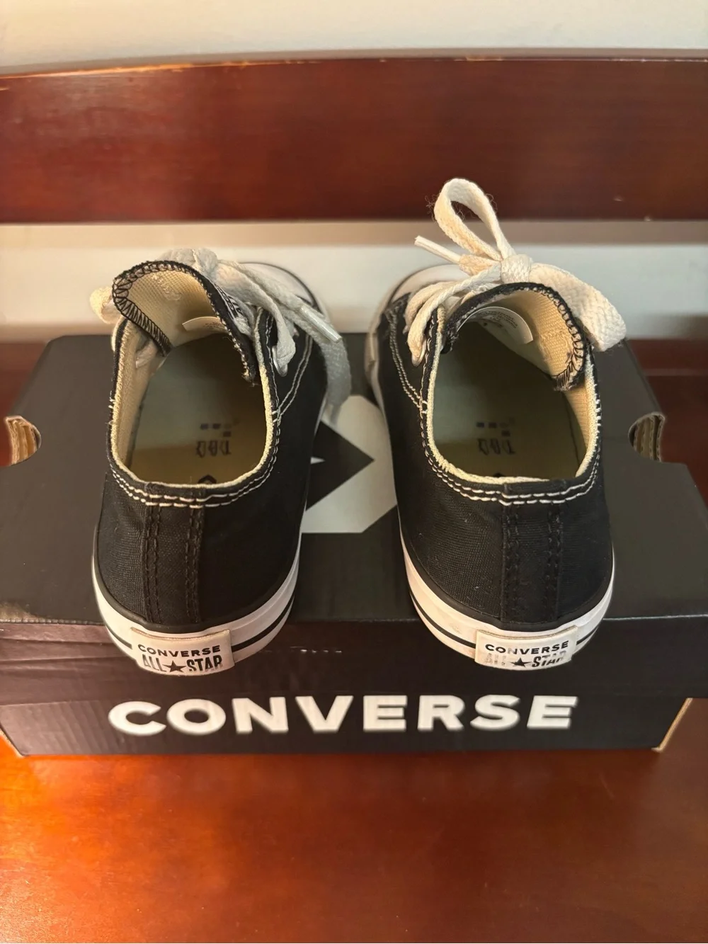 Converse Kids Black and White Low Top Canvas Sneakers